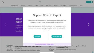 Screenshot of Whattoexpect.com