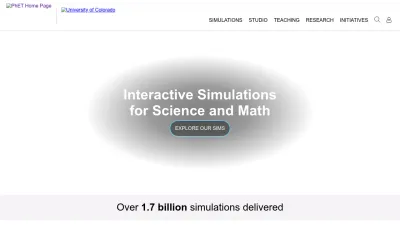 Screenshot of Phet.colorado.edu