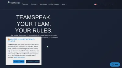 Screenshot preview of teamspeak.com