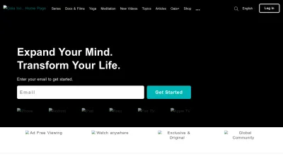 Screenshot of Gaia.com