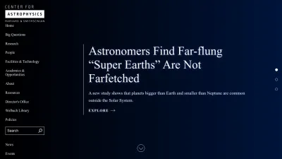 Screenshot preview of cfa.harvard.edu