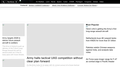 Screenshot of Defensenews.com