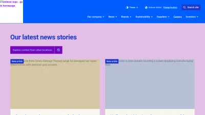 Screenshot of Unilever.com