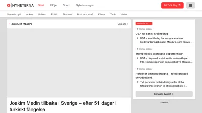 Screenshot of Tv4.se