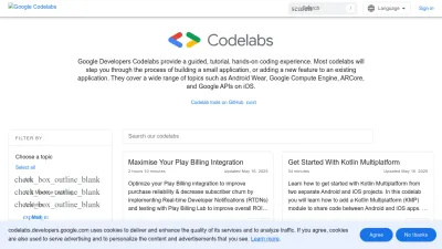 Screenshot of Codelabs.developers.google.com