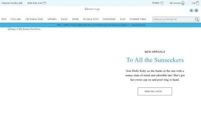 Screenshot of Sanrio.com