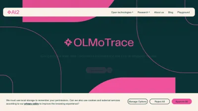 Screenshot of Allenai.org