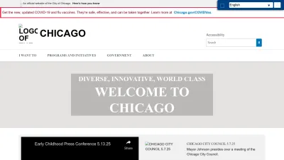 Screenshot of Chicago.gov