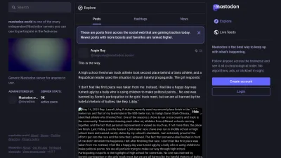 Screenshot preview of mastodon.world