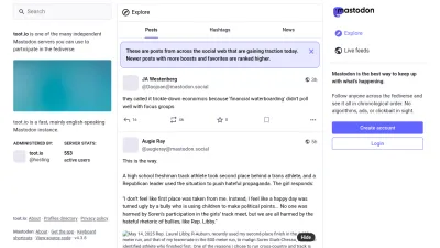 Screenshot preview of toot.io