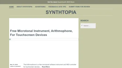Screenshot of Synthtopia.com