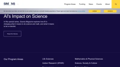 Screenshot of Simonsfoundation.org