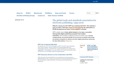 Screenshot preview of idpf.org