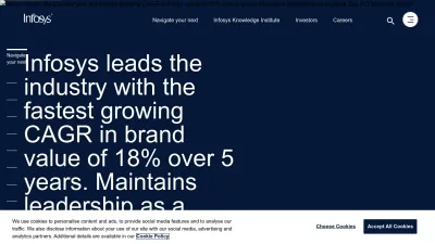 Screenshot preview of infosys.com