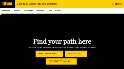 Screenshot of Clas.uiowa.edu