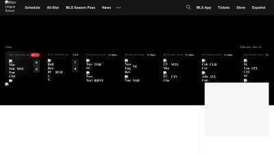 Screenshot preview of mlssoccer.com