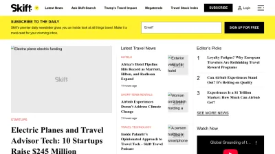 Screenshot of Skift.com