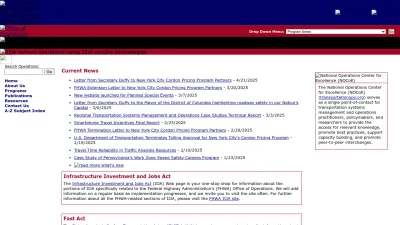 Screenshot of Ops.fhwa.dot.gov