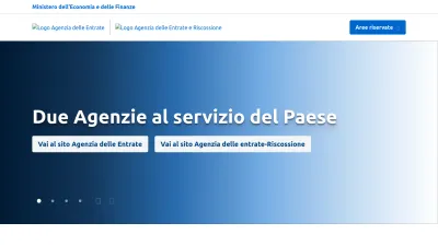 Screenshot of Agenziaentrate.gov.it