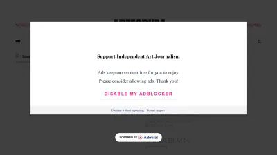 Screenshot preview of artforum.com