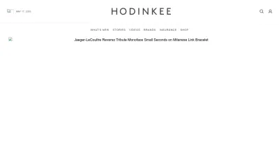 Screenshot preview of hodinkee.com