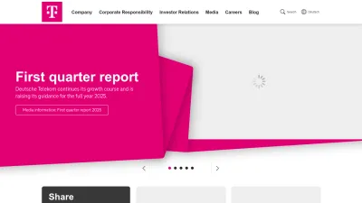 Screenshot preview of telekom.com