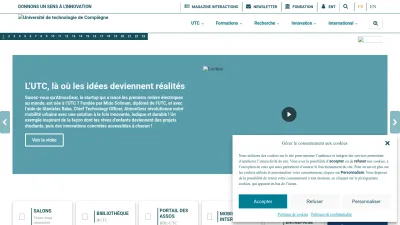 Screenshot preview of utc.fr