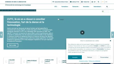 Screenshot of Utc.fr