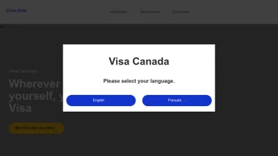 Screenshot of Visa.com
