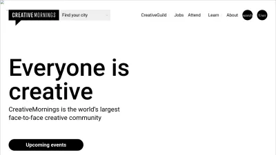 Screenshot of Creativemornings.com