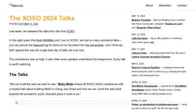 Screenshot of Waxy.org