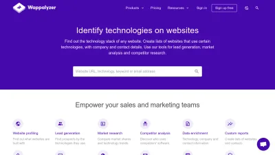 Screenshot of Wappalyzer.com