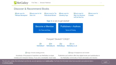 Screenshot of Netgalley.com