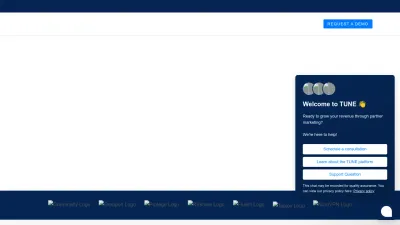 Screenshot preview of tune.com