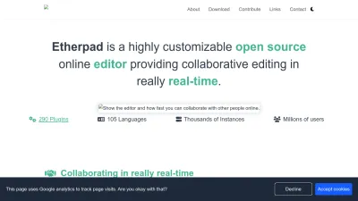 Screenshot of Etherpad.org
