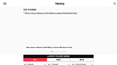 Screenshot of Heavy.com