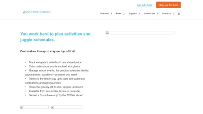 Screenshot preview of cozi.com