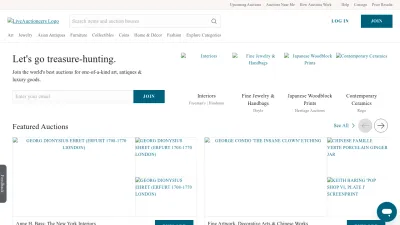 Screenshot preview of liveauctioneers.com