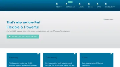 Screenshot preview of perl.org