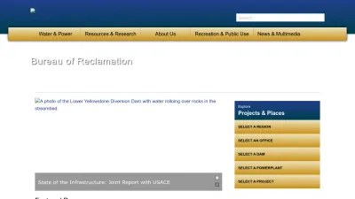 Screenshot of Usbr.gov