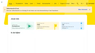 Screenshot of Delijn.be