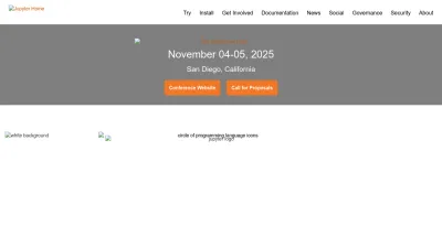 Screenshot of Jupyter.org