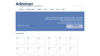 Screenshot of Adminer.org