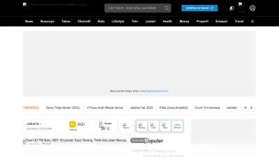 Screenshot preview of kompas.com