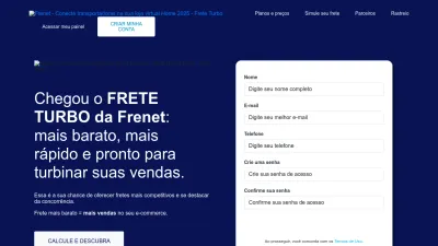 Screenshot preview of frenet.com.br