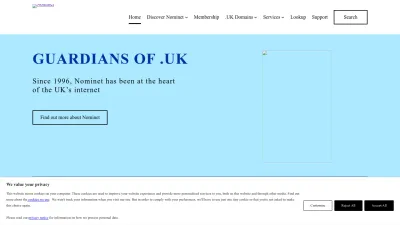 Screenshot preview of nominet.uk