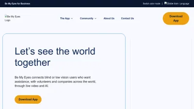 Screenshot of Bemyeyes.com