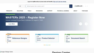 Screenshot of Microchip.com