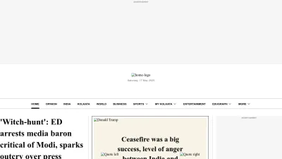 Screenshot of Telegraphindia.com