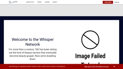Screenshot of Townandcountrymag.com